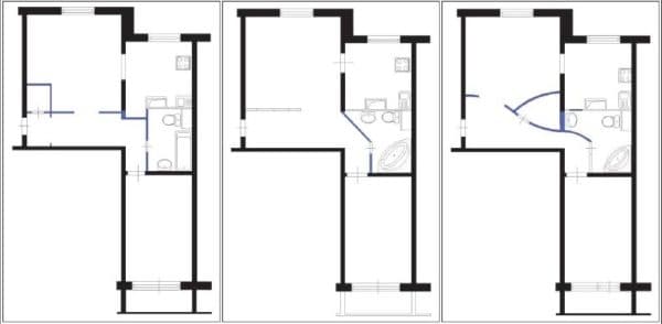 Перепланировка 2-комнатной квартиры