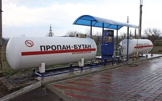 Газовые баллоны наполненные пропаном